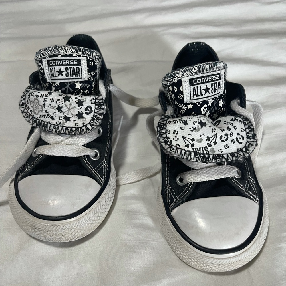 Black toddler girl Converse shoes